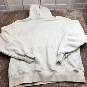 Shaka Wear Mens XL Cream Heavyweight Garment Dye Streetwear Essentials Hoodie